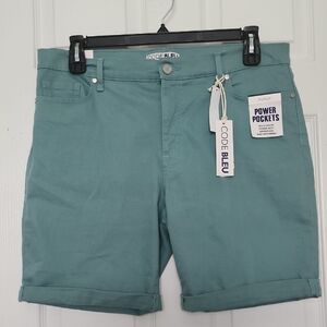 Code Bleu Aqua Casual Shorts